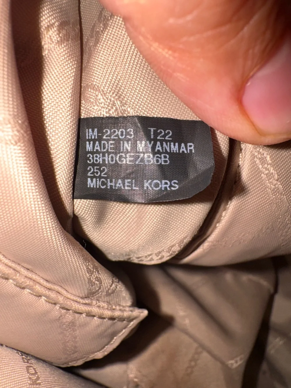 Michael Kors Brown MK Logo Backpack